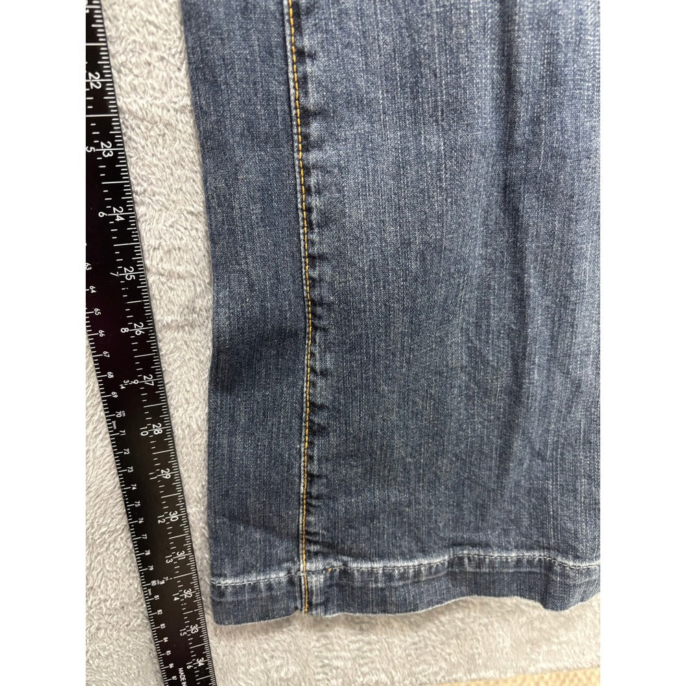 Gap Womens 12L Blue Long and Lean Flare Jeans Denim Stretch Vintage Boho Casual