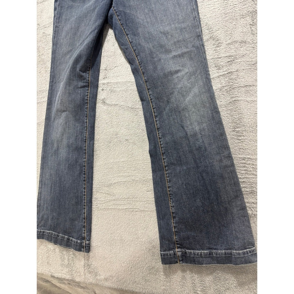 Gap Womens 12L Blue Long and Lean Flare Jeans Denim Stretch Vintage Boho Casual