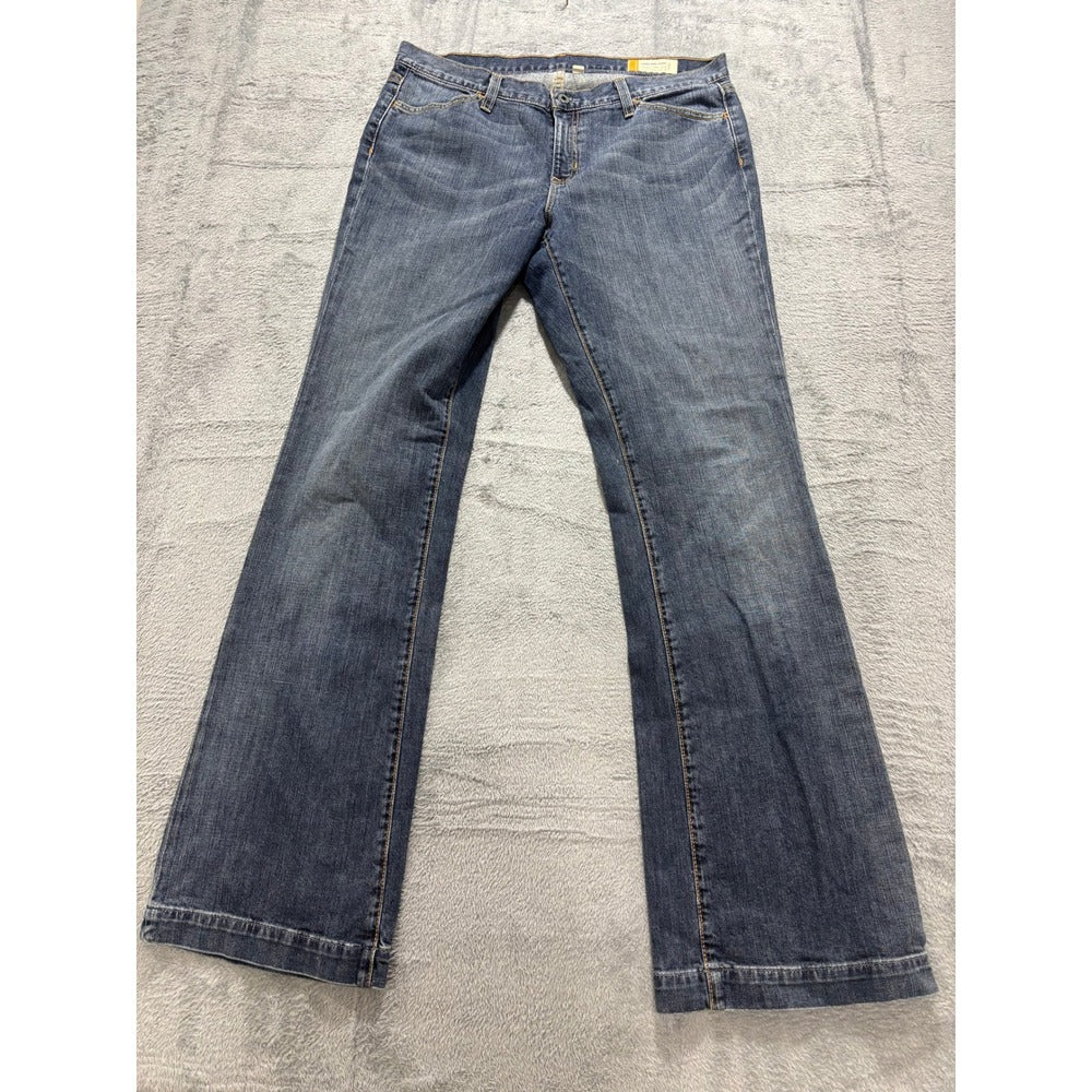 Gap Womens 12L Blue Long and Lean Flare Jeans Denim Stretch Vintage Boho Casual