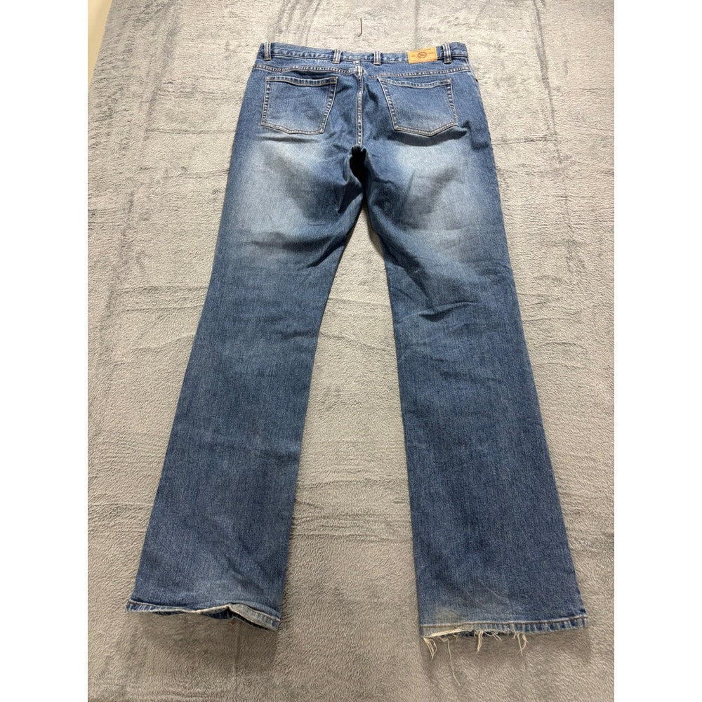 Eddie Bauer Womens 14 Tall Blue Bootcut Jeans Dark Wash Denim Casual Vintage