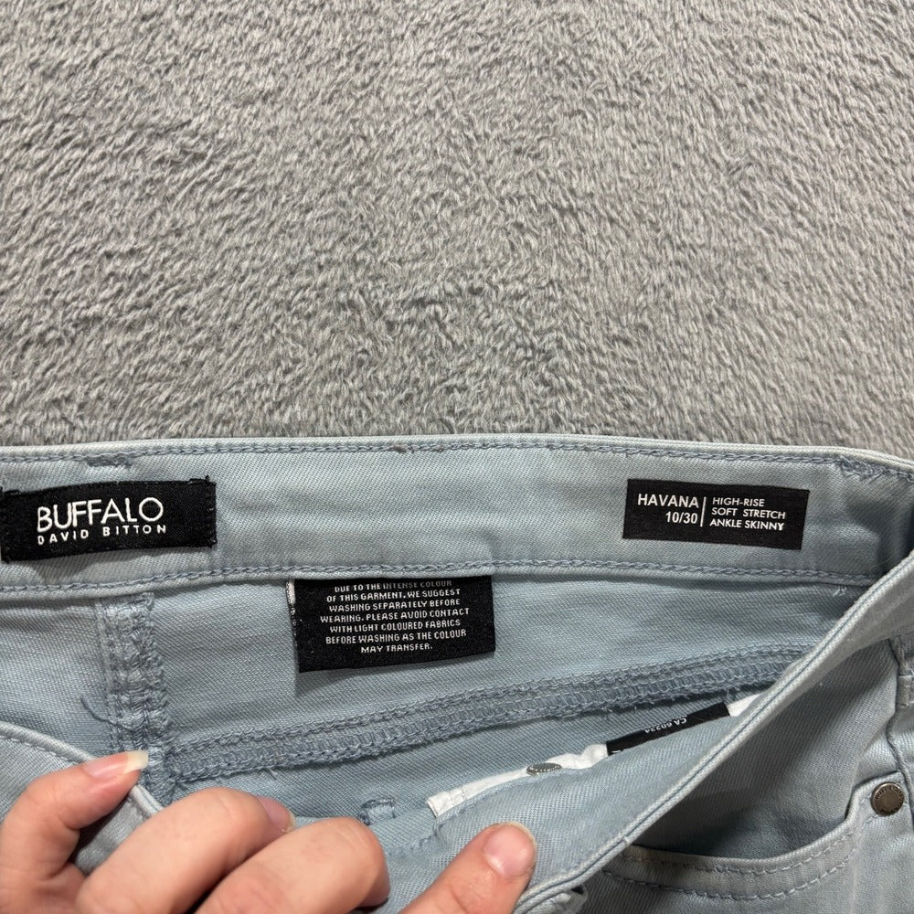 Buffalo David Bitton Womens 10 30 Havana High Rise Ankle Skinny Jeans Gray
