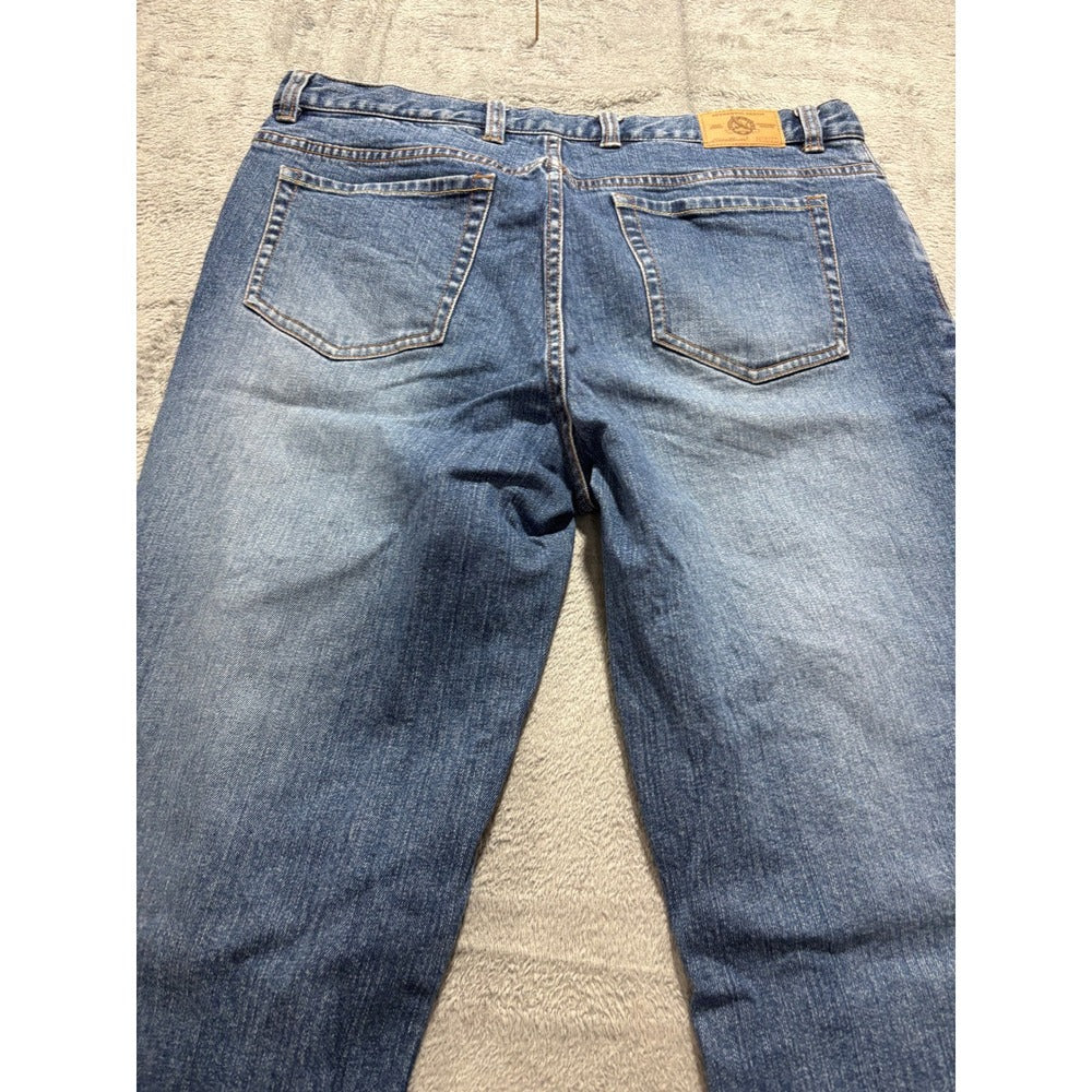 Eddie Bauer Womens 14 Tall Blue Bootcut Jeans Stretch Denim Casual Vintage Pants