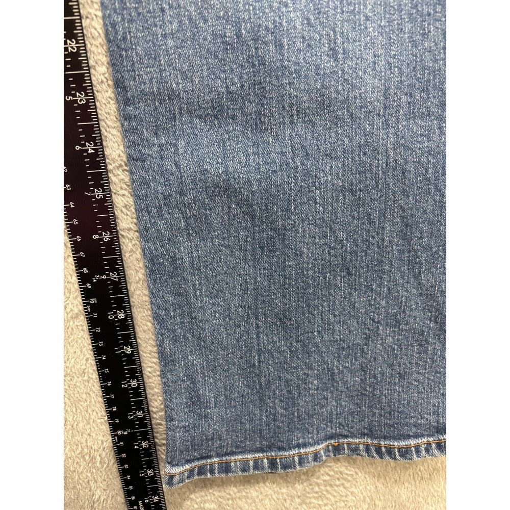 Eddie Bauer Womens 14 Tall Blue Bootcut Jeans Stretch Denim Casual Vintage Pants