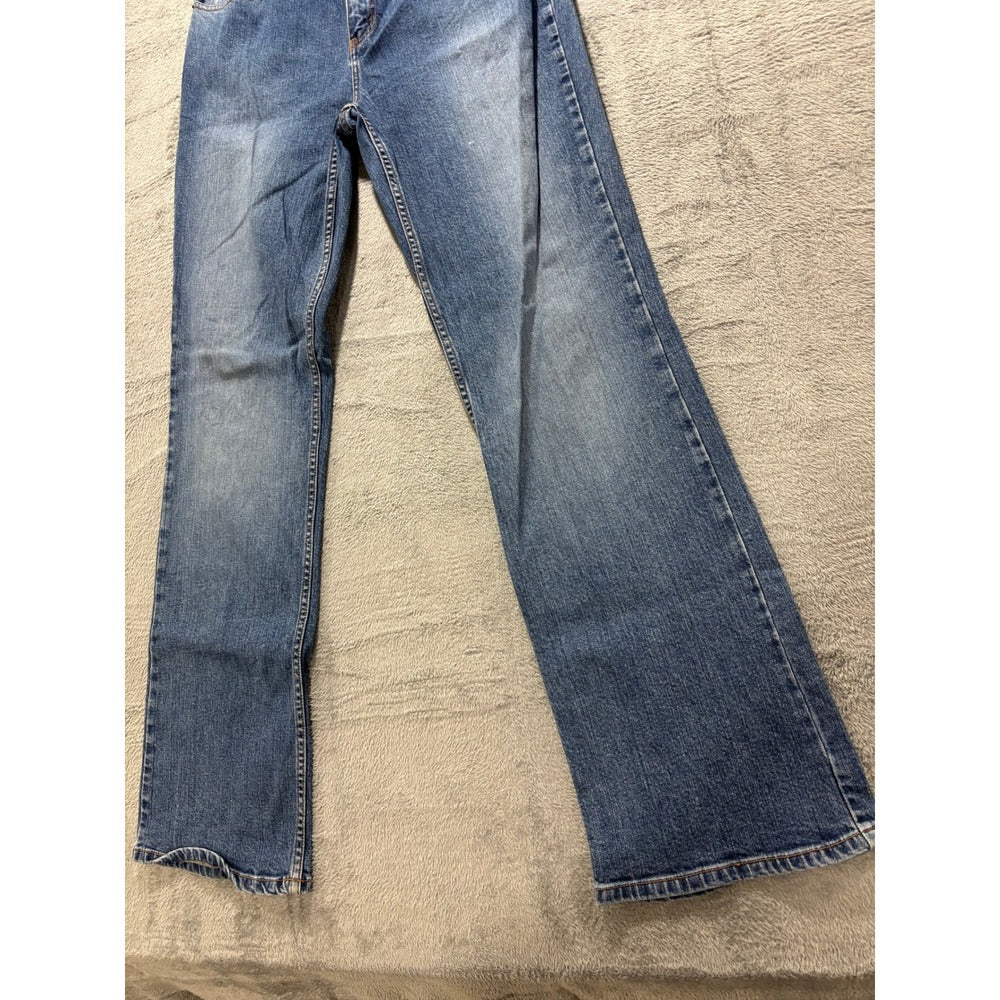 Eddie Bauer Womens 14 Tall Blue Bootcut Jeans Stretch Denim Casual Vintage Pants