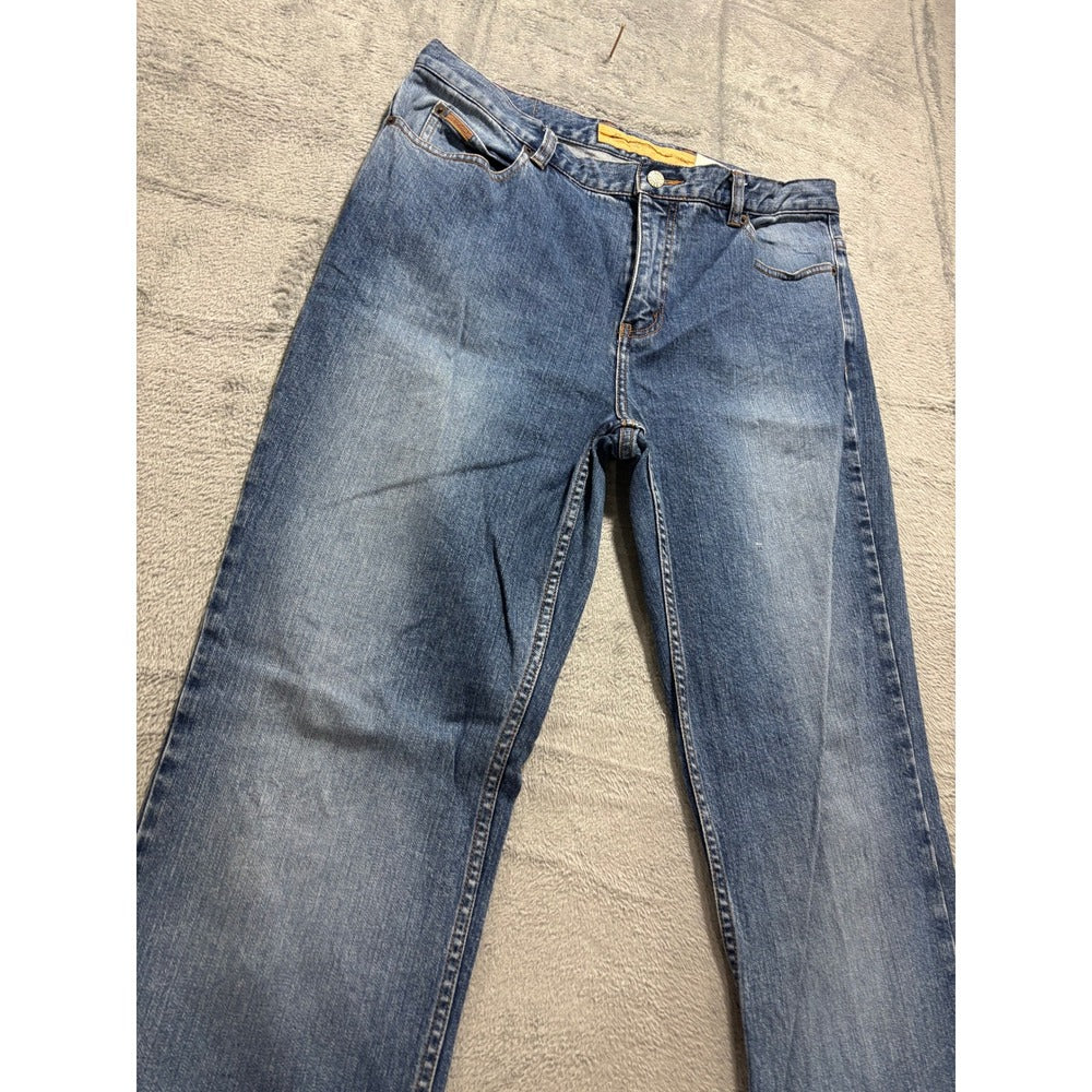 Eddie Bauer Womens 14 Tall Blue Bootcut Jeans Stretch Denim Casual Vintage Pants
