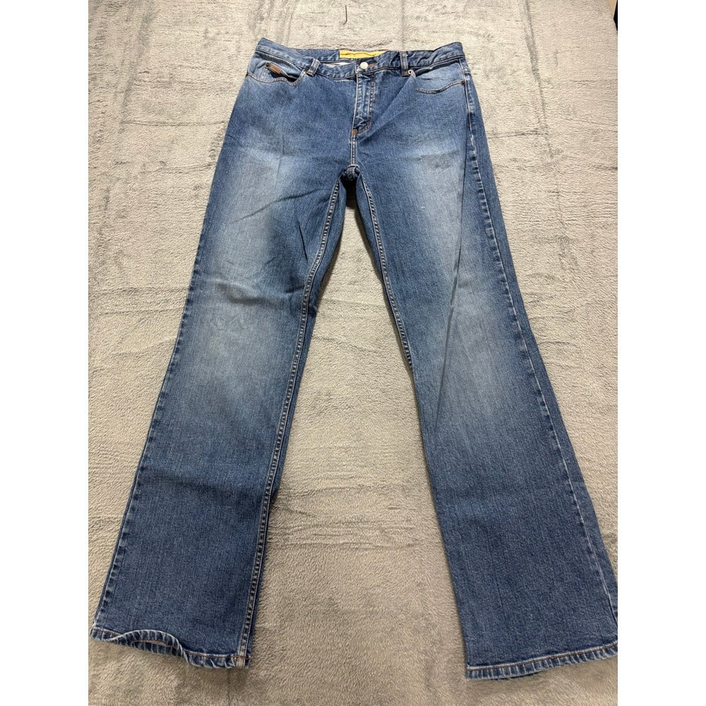 Eddie Bauer Womens 14 Tall Blue Bootcut Jeans Stretch Denim Casual Vintage Pants