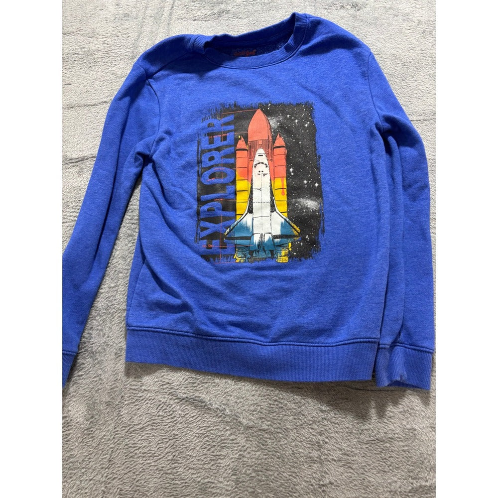 Cat & Jack Crewcuts M 8-10 Blue Yellow Grey Shirt Sweatshirt Lot Casual Vintage