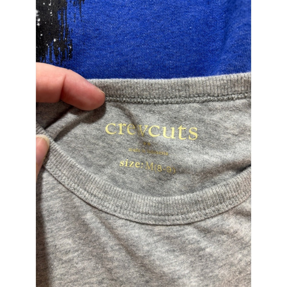 Cat & Jack Crewcuts M 8-10 Blue Yellow Grey Shirt Sweatshirt Lot Casual Vintage