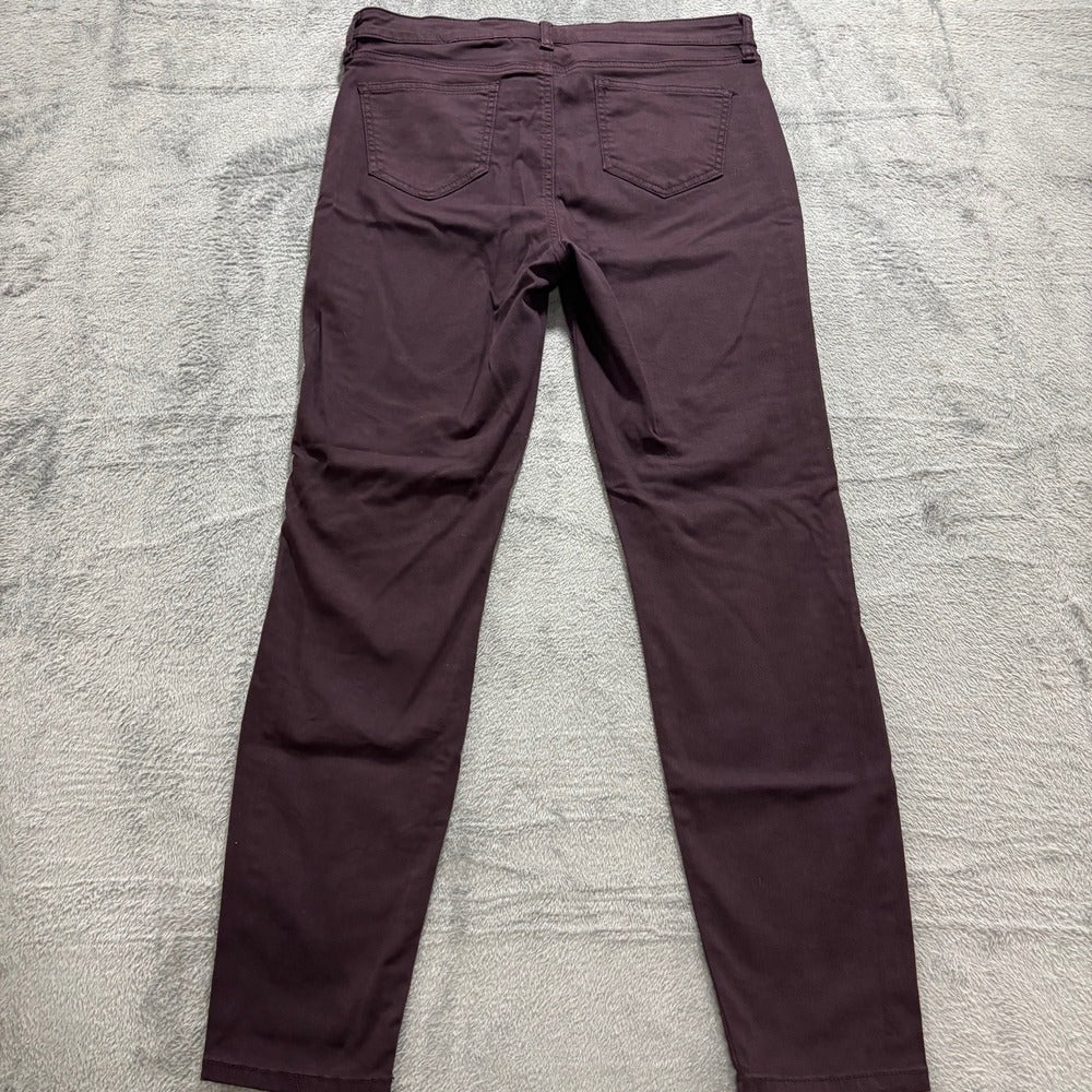 Buffalo David Bitton Hanna 10/30 Womens Dark Plum Skinny Jeans Boho Maroon