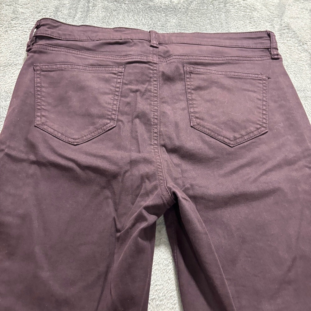 Buffalo David Bitton Hanna 10/30 Womens Dark Plum Skinny Jeans Boho Maroon