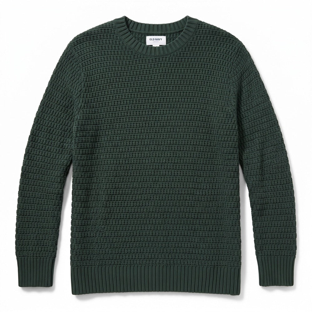 Old Navy Womens M Dark Green Ribbed Tunic Sweater Cozy Casual