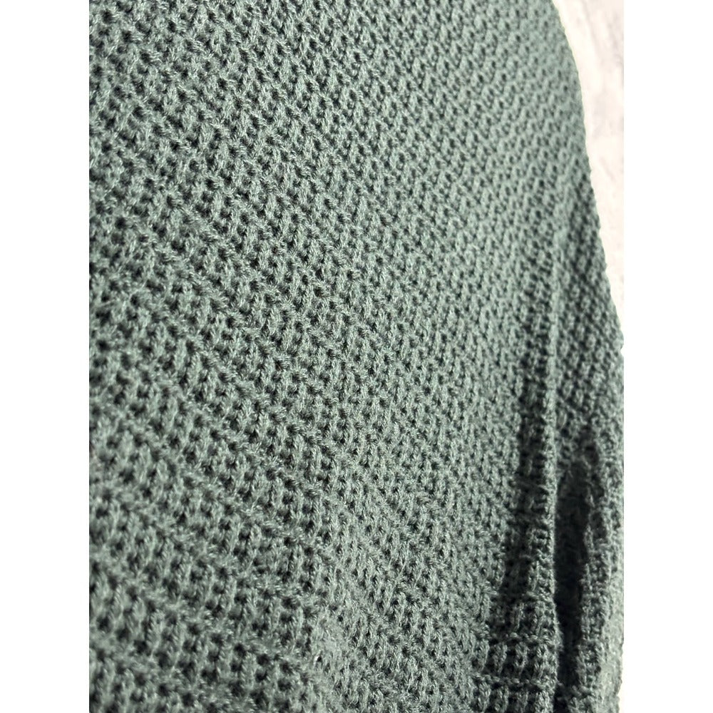 Old Navy Womens M Dark Green Ribbed Tunic Sweater Cozy Casual