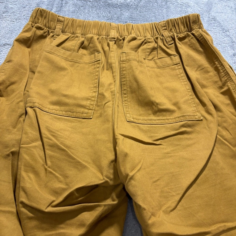 Old Navy Womens M Mustard Gold Utility Cargo Pants Boho Casual