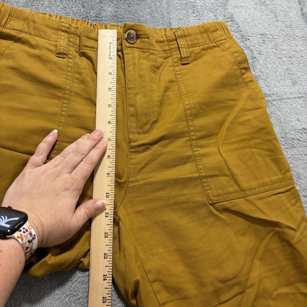 Old Navy Womens M Mustard Gold Utility Cargo Pants Boho Casual