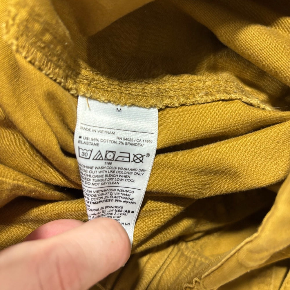 Old Navy Womens M Mustard Gold Utility Cargo Pants Boho Casual