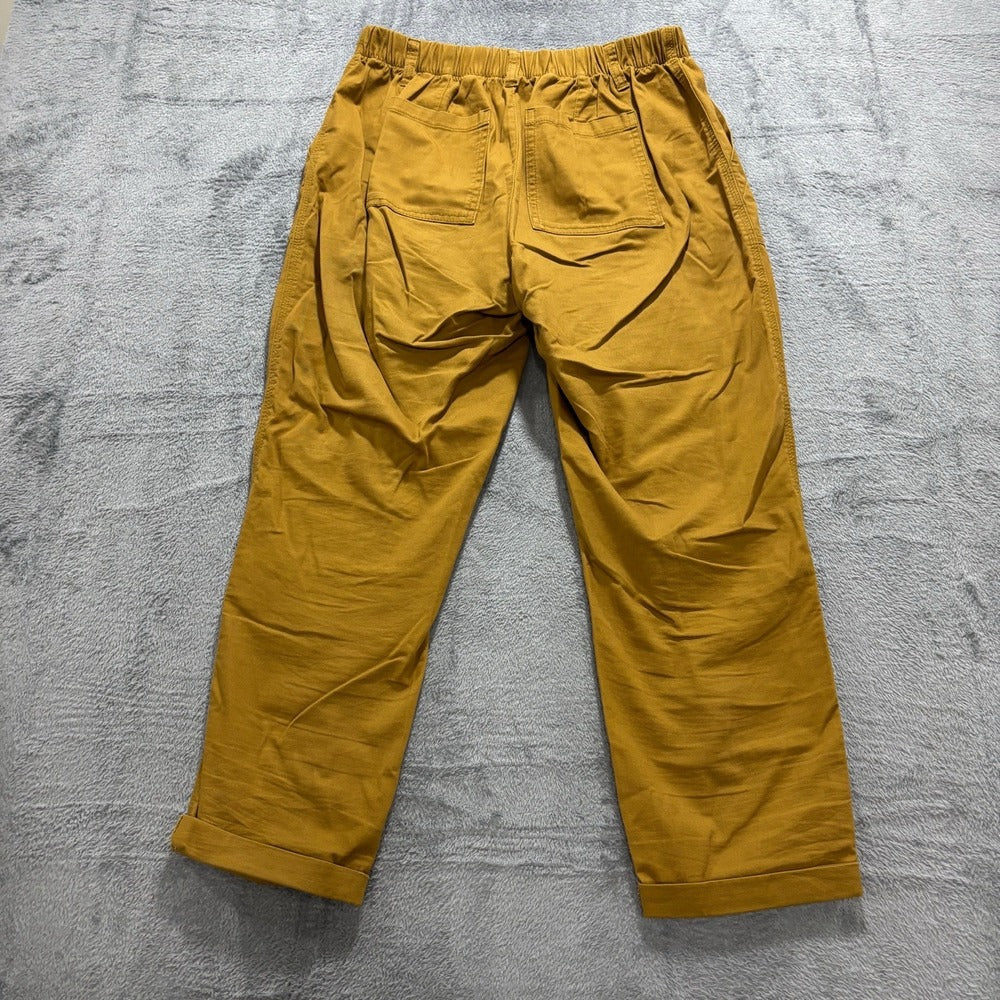 Old Navy Womens M Mustard Gold Utility Cargo Pants Boho Casual