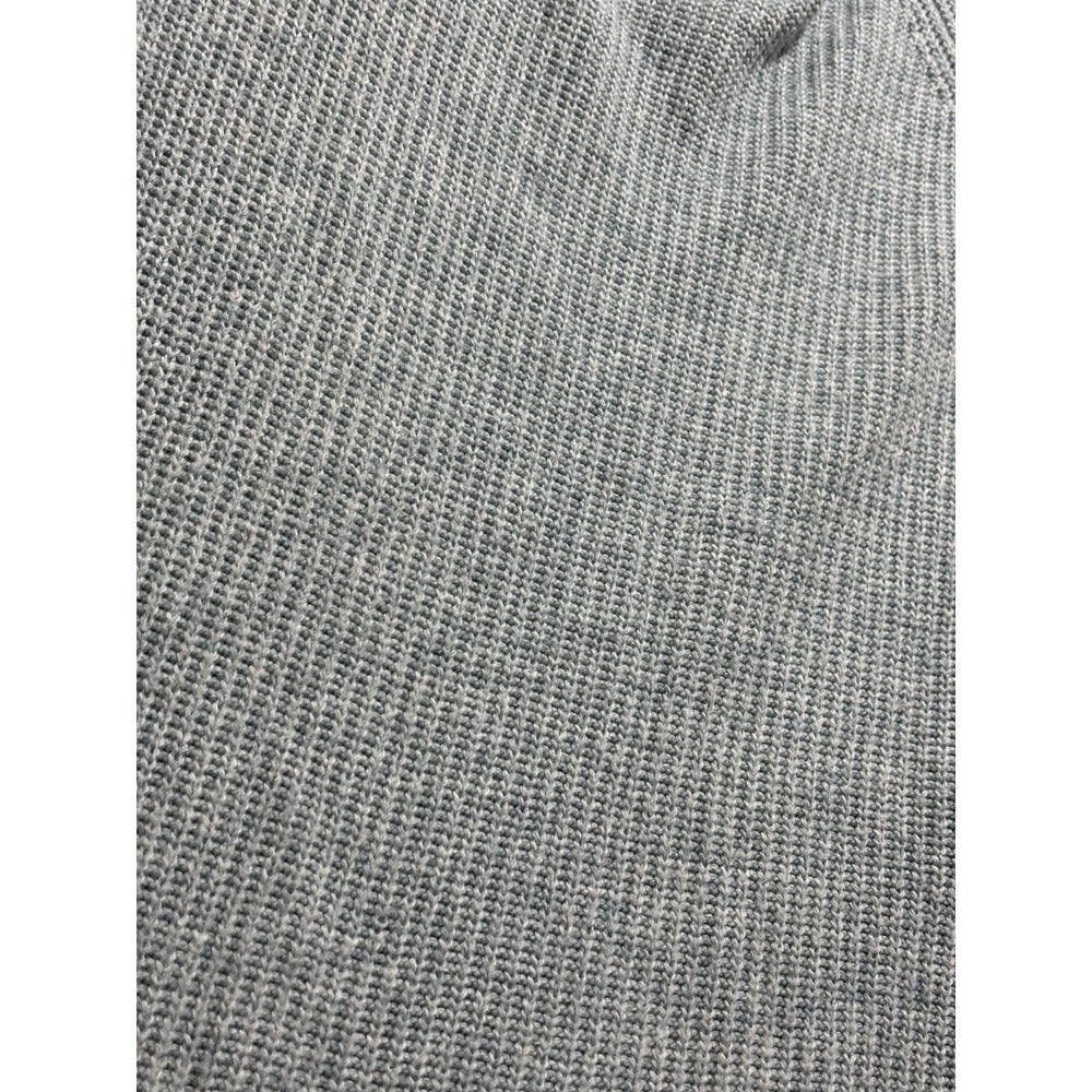 LOFT S Light Blue Grey Chevron Textured Knit Sweater Womens Casual Cozy