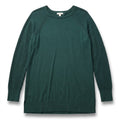 LOFT Outlet S Dark Green Sweater Waffle Knit Sleeve Womens Casual Cozy Pullover