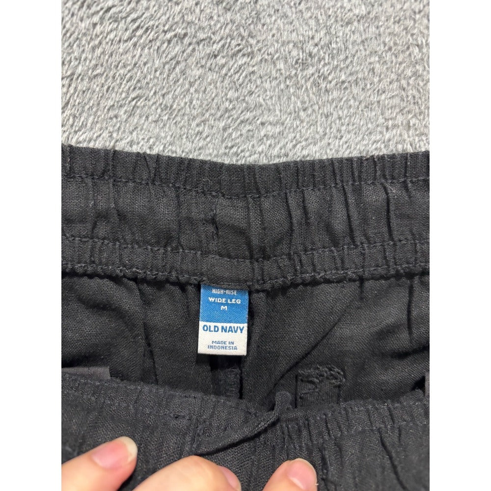 Old Navy Women's Black Wide Leg Pants Size M, photo 8 of 11