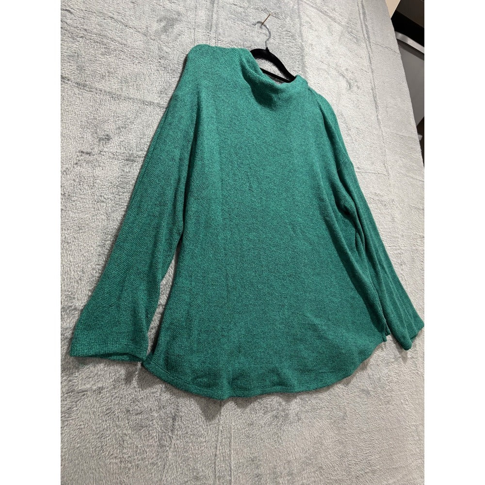 Old Navy M Womens Teal Green Mock Neck Sweater Casual Cozy Knit Top