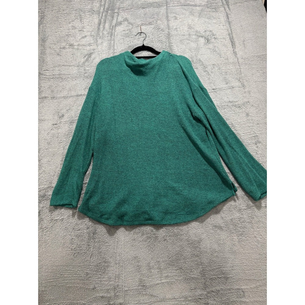 Old Navy M Womens Teal Green Mock Neck Sweater Casual Cozy Knit Top