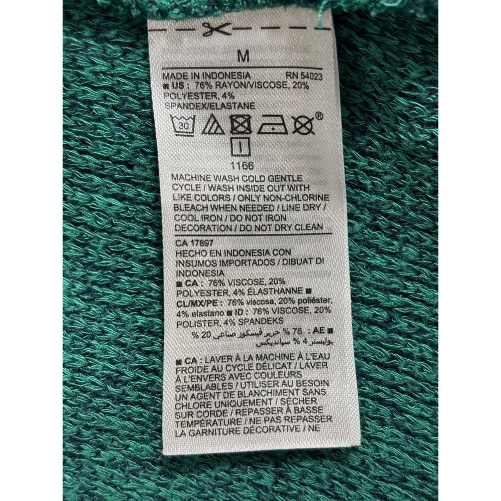 Old Navy M Womens Teal Green Mock Neck Sweater Casual Cozy Knit Top