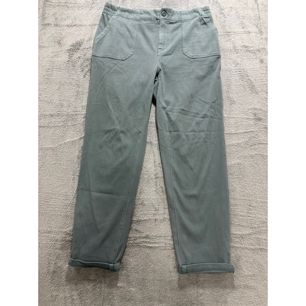 32 Heat Womens M Sage Green Utility Pants Athleisure Casual Stretch Trousers
