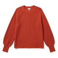 Jessica Simpson M Womens Rust Orange Ribbed Crewneck Sweater Cozy Casual Boho