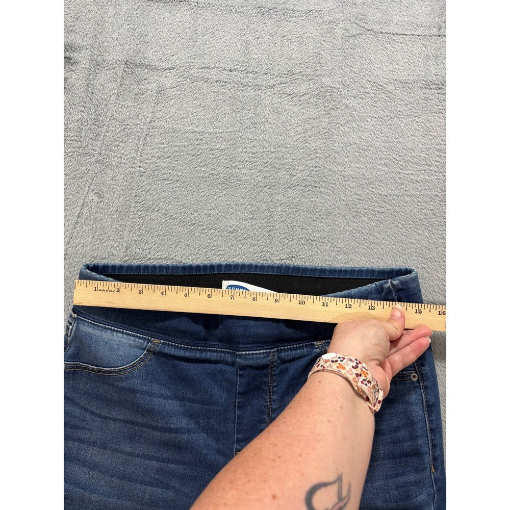 Old Navy 8 Womens Dark Wash Rockstar Jeggings Casual Skinny Denim Pants