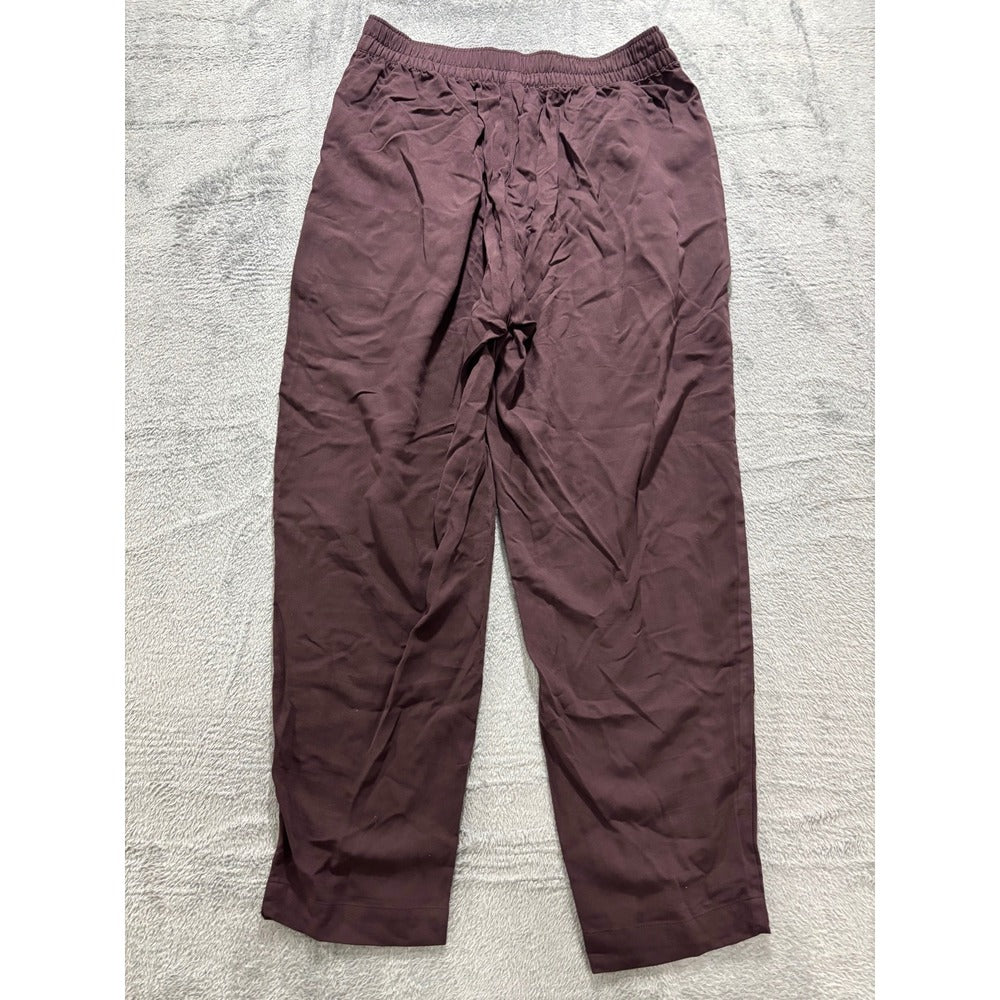 Old Navy Playa Taper Pants M Womens Plum Burgundy Casual Athleisure