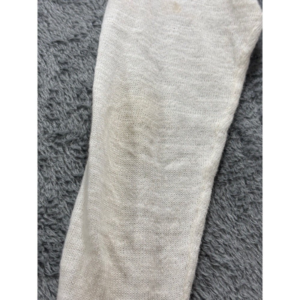 LOFT Womens S Cream Lace-Up Thermal Knit Top Boho Casual