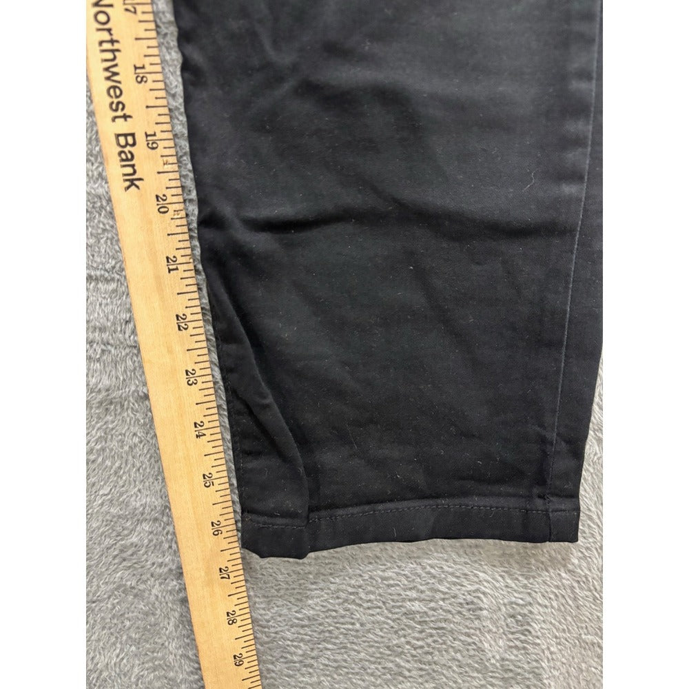 Stylus Womens 6 Black Straight Leg Trousers Pants Casual Preppy Minimalist