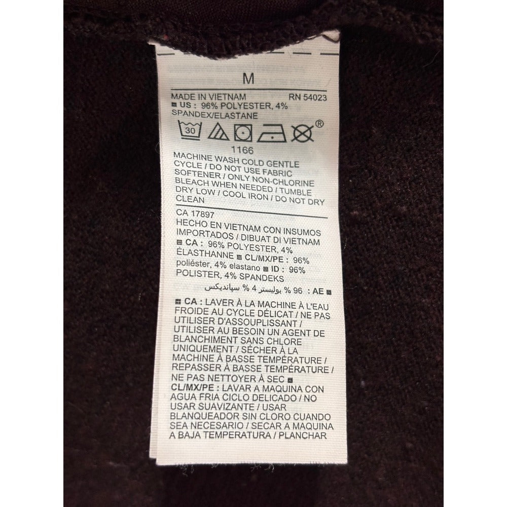 Old Navy Active Womens M Burgundy Cowl Neck Drawstring Pullover Athleisure Cozy