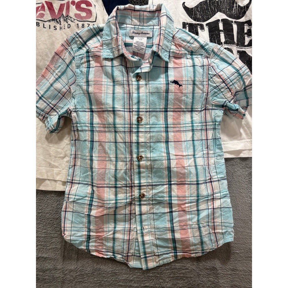 Levi's Tommy Bahama Boys M 7-8 Clothing Lot Fleece Jacket Shirts Casual Preppy