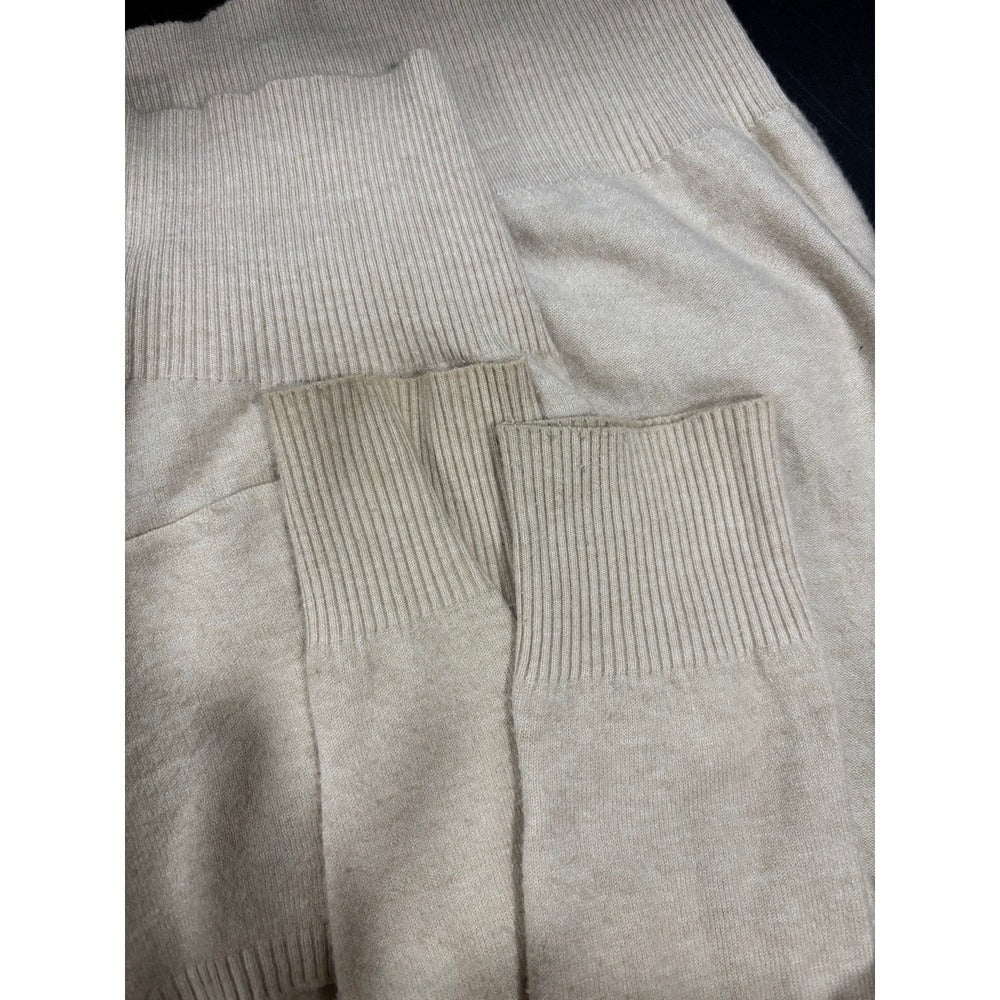 Dreamers Womens M/L Cream Open Front Long Cardigan Sweater Cozy Casual Boho