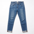 LOFT Womens 29/8 Dark Wash Skinny Jeans Raw Hem Casual Boho Denim Pants