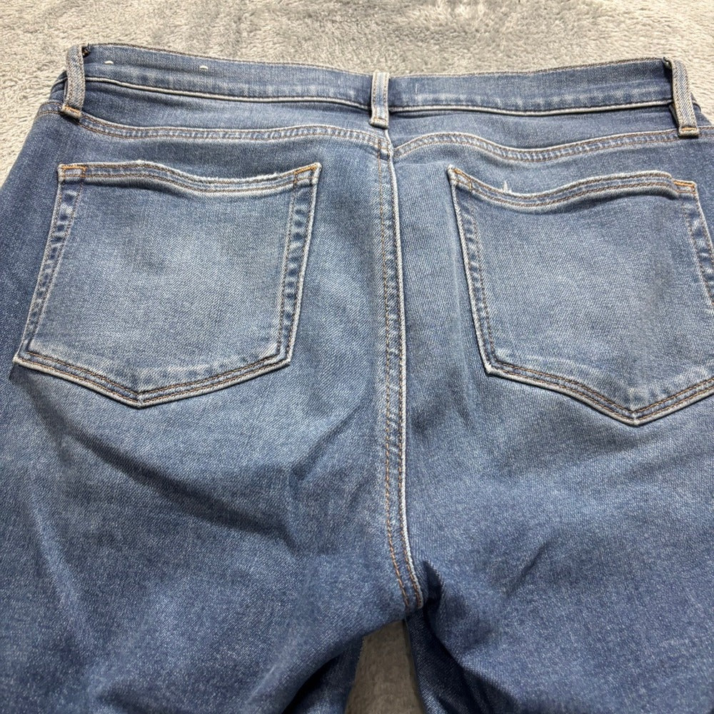 LOFT Womens 29/8 Dark Wash Skinny Jeans Raw Hem Casual Boho Denim Pants