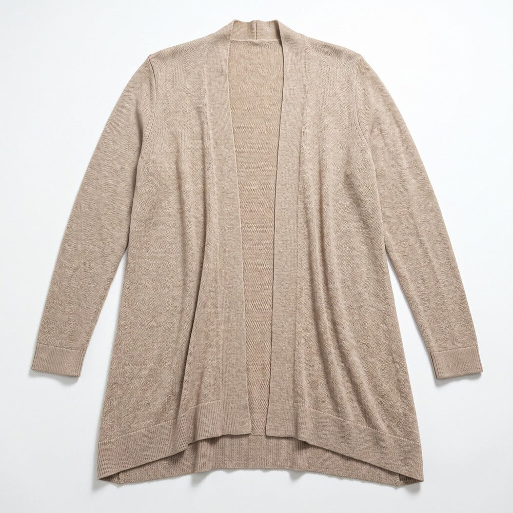 Old Navy Womens S Oatmeal Open Front Long Cardigan Pockets Casual Cozy
