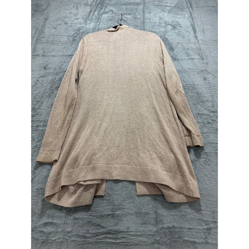 Old Navy Womens S Oatmeal Open Front Long Cardigan Pockets Casual Cozy