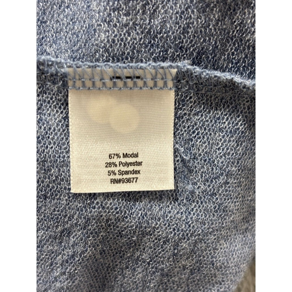a.n.a Womens XS Heather Blue Gray Waterfall Drape Open Cardigan Casual Boho