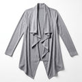 a.n.a Womens XS Heather Blue Gray Waterfall Drape Open Cardigan Casual Boho