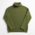a.n.a Womens M Olive Green Chunky Ribbed Turtleneck Sweater Cozy Casual Boho