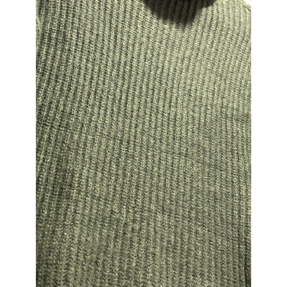 a.n.a Womens M Olive Green Chunky Ribbed Turtleneck Sweater Cozy Casual Boho