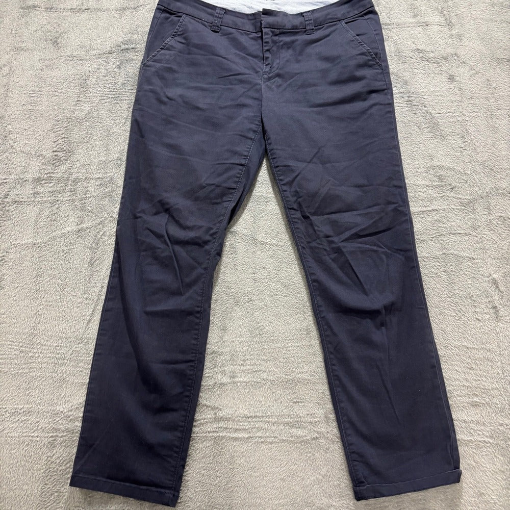 Stylus Womens 6 Navy Chino Pants Preppy Casual Trouser