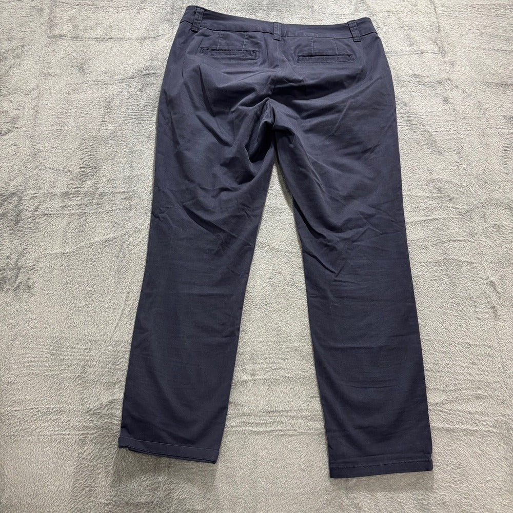Stylus Womens 6 Navy Chino Pants Preppy Casual Trouser