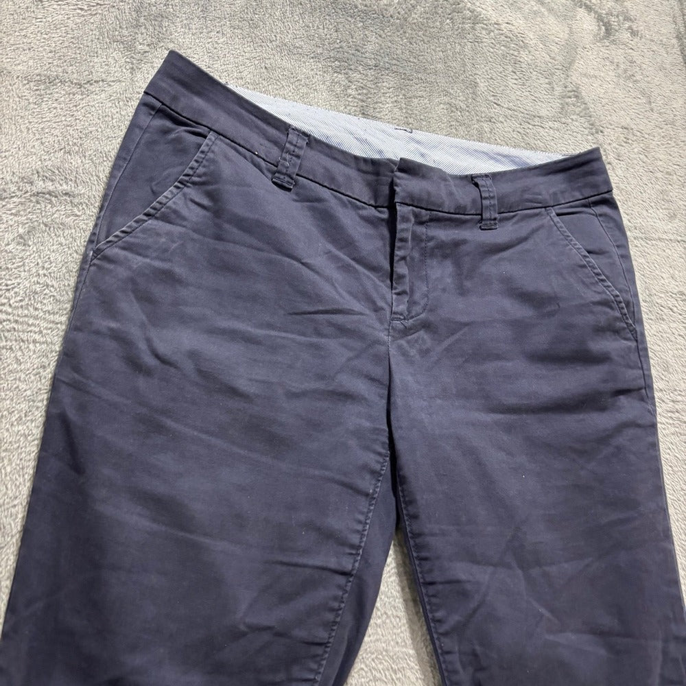 Stylus Womens 6 Navy Chino Pants Preppy Casual Trouser