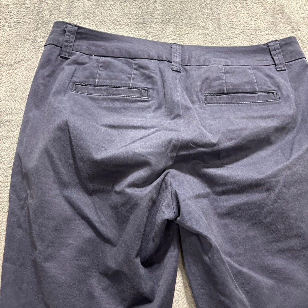 Stylus Womens 6 Navy Chino Pants Preppy Casual Trouser