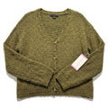 Social Standard by Sanctuary Womens S Olive Popcorn Knit V-Neck Cardigan Cozy