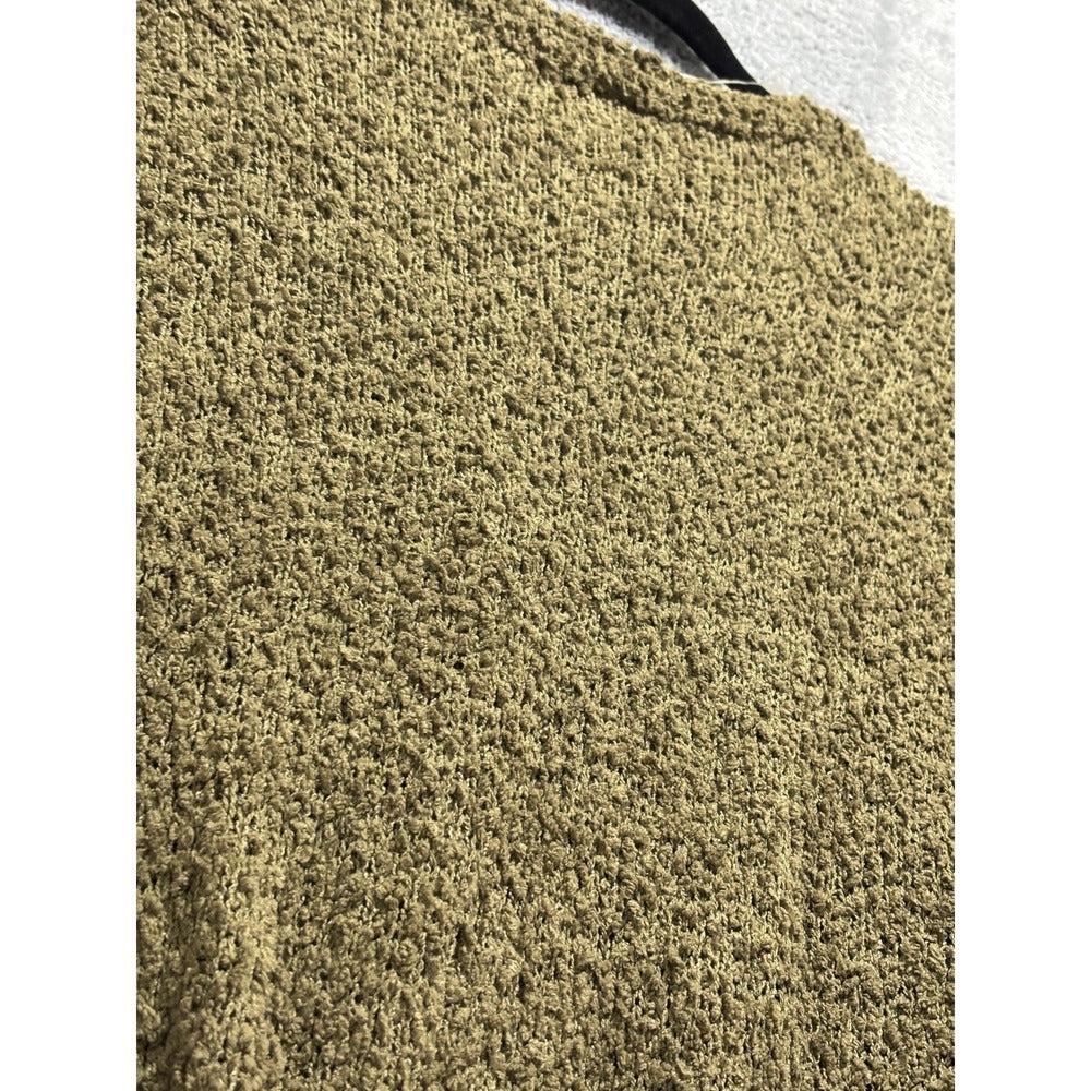 Social Standard by Sanctuary Womens S Olive Popcorn Knit V-Neck Cardigan Cozy