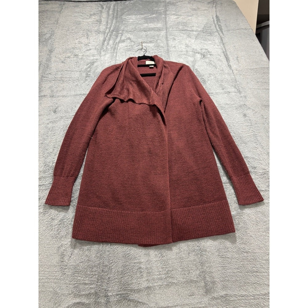 LOFT Outlet Womens S Marsala Metallic Sparkle Shawl Open Cardigan Cozy Boho